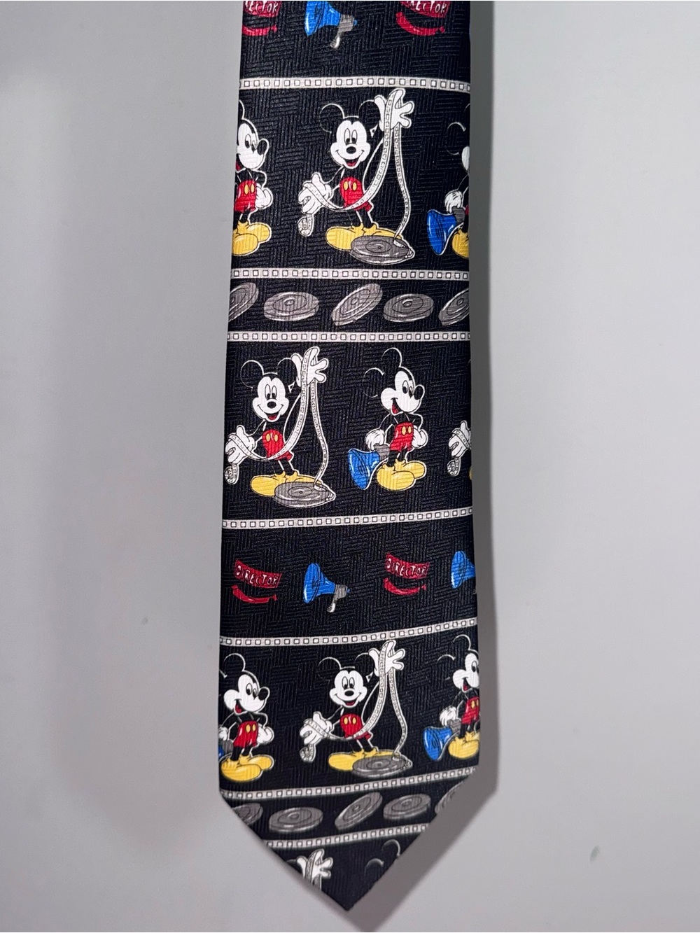 Disney Mickey Unlimited Mickey Mouse Director Film Strip Men's Novelty Necktie